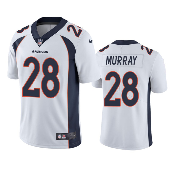 Men's Denver Broncos #28 Latavius Murray White Vapor Untouchable Stitched Jersey - Click Image to Close